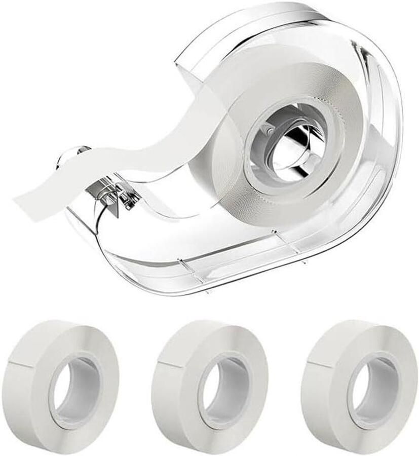 Inovra Plus Dubbelzijdig plakband 4 rollen transparante strepen voor kleding en lingerie onzichtbare lijm voor diepe decolleté. Perfect voor jurken en overhemden