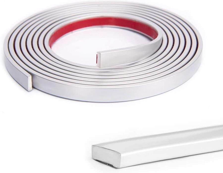 Inovra Plus Flexibele vinyl sierlijst voor keukenbacksplash met zilveren Mirrior-frame Gemakkelijk te installeren Decoratieve afwerking