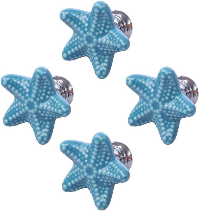 Inovra Plus Keramische deurknoppen voor ladekast Set van 4 Zinklegering Sierlijke handgrepen