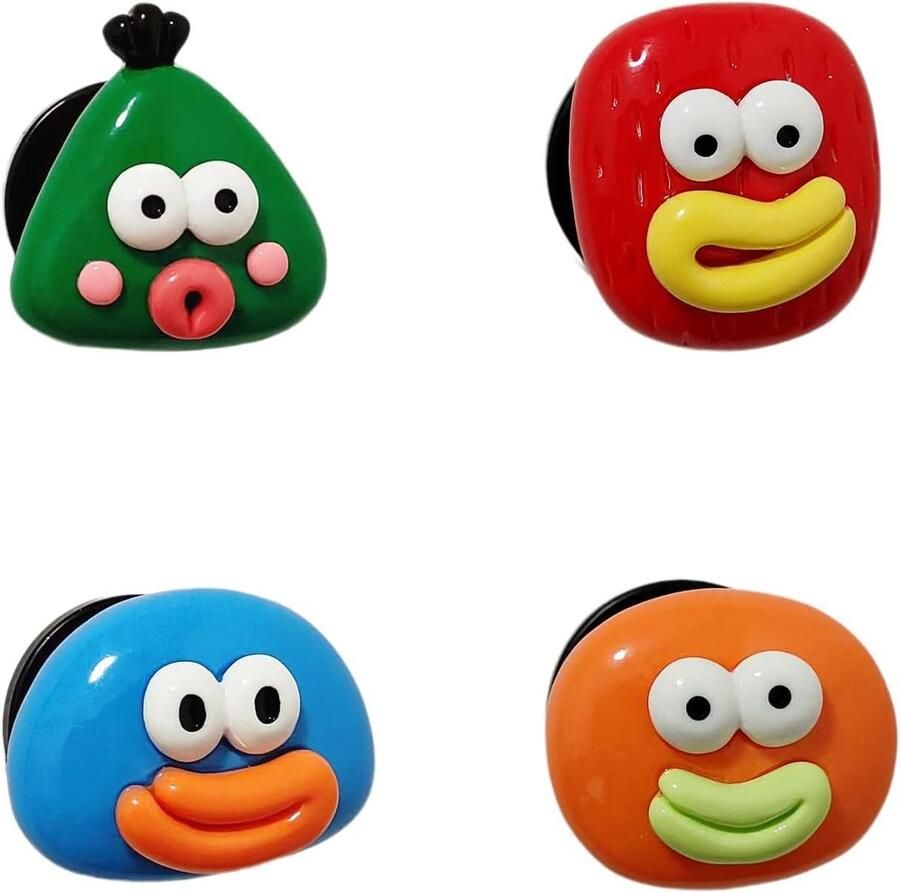 Inovra Plus Kledinghaken 4 stuks schattige cartoon design wandgarderobe zonder boren ophanghaakjes voor kinderkleding huis en keuken badkamer over de deur zelfklevend