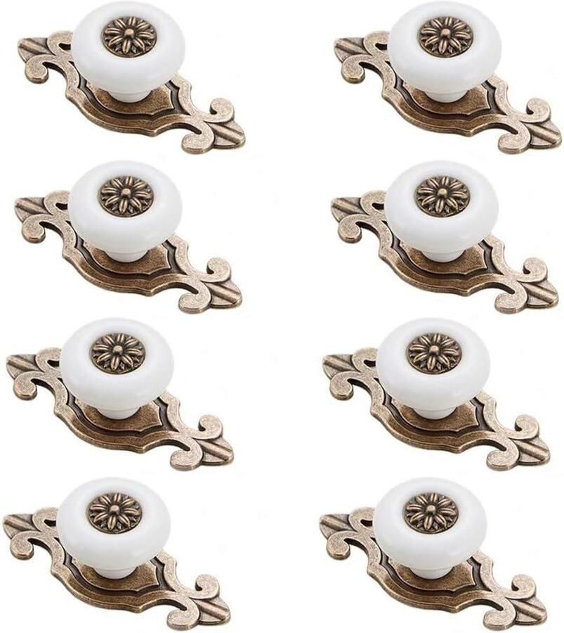 Inovra Plus Knoppen voor Keuken Kasten 8 Stuks Keramische Kast Knop Meubelgreep Lade Knoppen met Schroeven Kast Accessoires Trendy Design