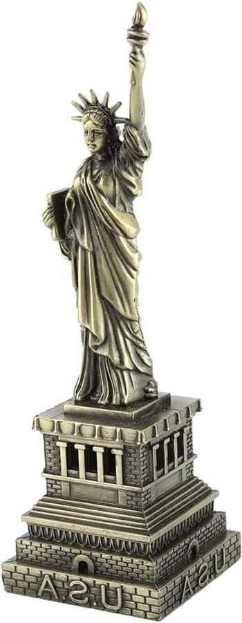 Inovra Plus Metalen Vrijheidsbeeld Model 15cm Amerikaans Decoratie Ambacht voor Thuis of Bureau