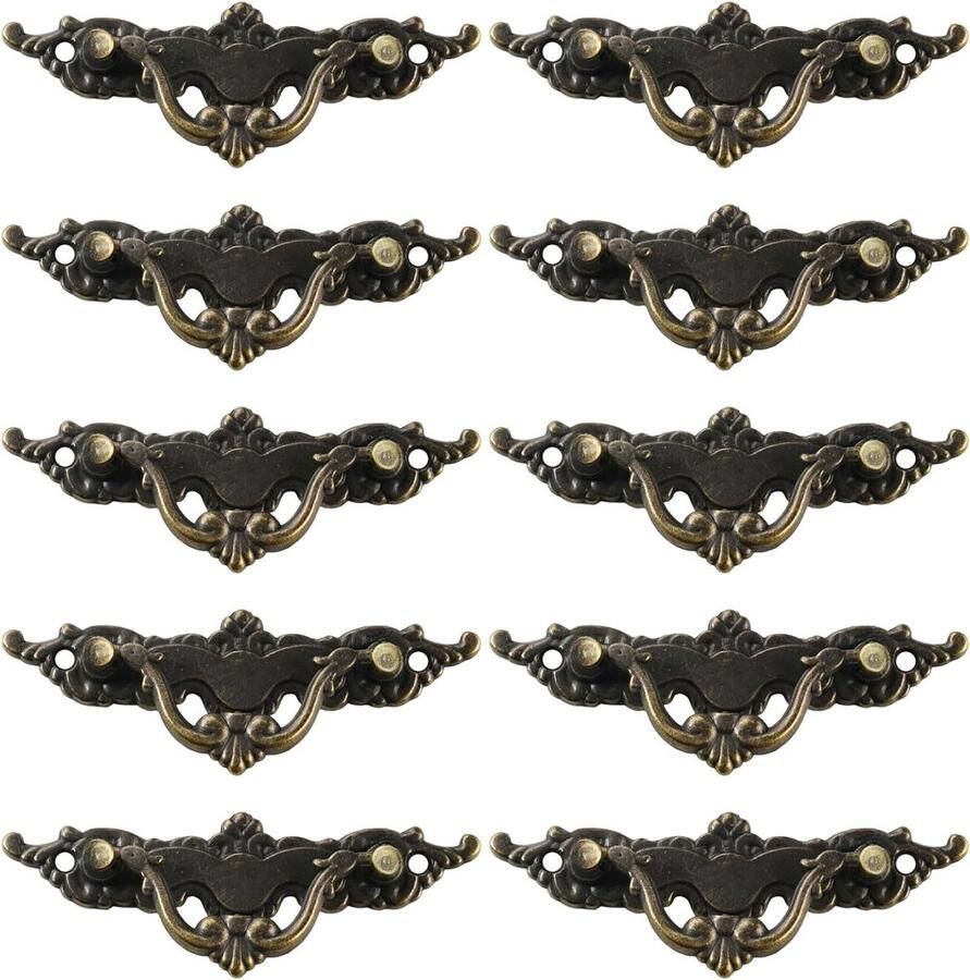 Inovra Plus Meubelknop Antiek voor Meubels Set van 10 Stuks Handgrepen Kast Brons Knop Meubelgrepen Vintage Keukenkast Kledingkast Knop voor Commode Laden Handvat Antiek Design