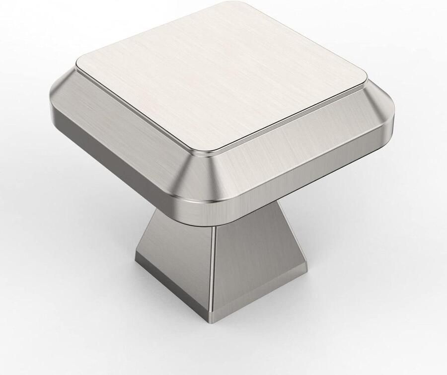 Inovra Plus Meubelknoppen Geborsteld Nikkel Set van 10 Voor Kast en Kledingkast Inclusief Schroeven Modern Design Eenvoudige Installatie