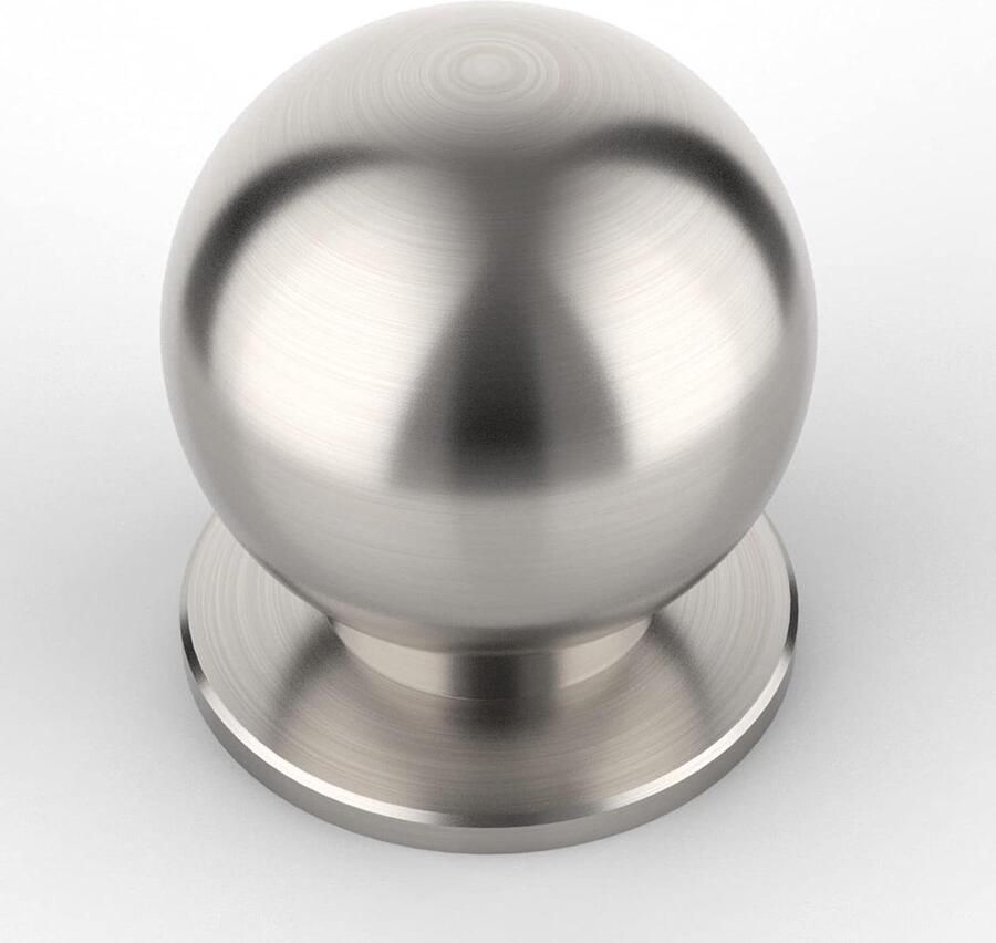 Inovra Plus Meubelknoppen Kastknoppen in Geborsteld Nikkel voor Lade en Kast Stijlvolle Deurknoppen Set van 4