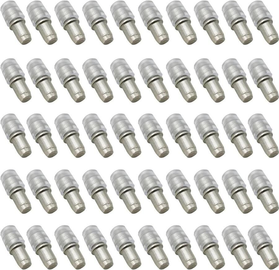 Inovra Plus Plankhouders voor kast en boekenkast Set van 50 stuks 5 x 16 mm Glasplaten Planken Rubberen manchetten