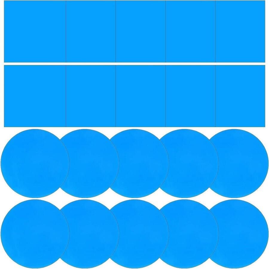 Inovra Plus Reparatie Patches voor Zwembad Zelfklevende Vinyl Reparatieset Voor Tent en Waterbedden Blauw 20 Stuks