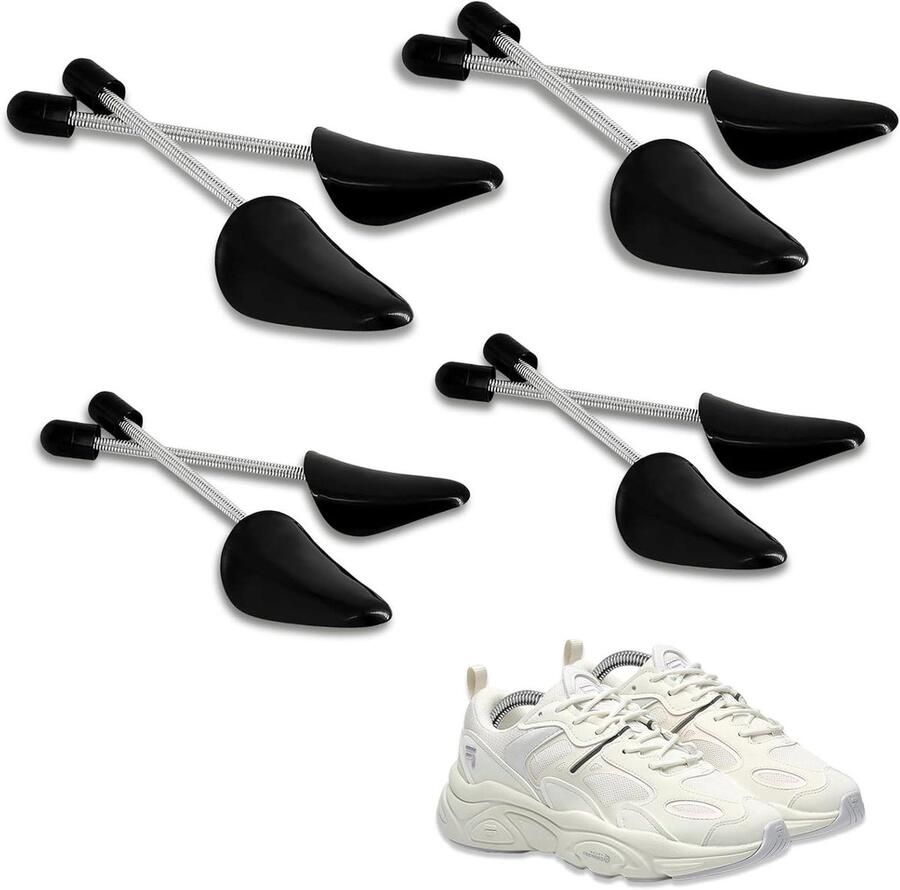 Inovra Plus Schoenenrekken voor Heren en Dames Schoenvorm Aanpasbaar Schoenbreedte Verstelbaar 2 Maten Zwart 4 Paar