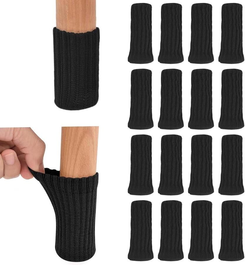 Inovra Plus Stoelsokken voor meubelpoten 16 stuks Anti-slip Vloerbescherming Voorkomt krassen en geluiden