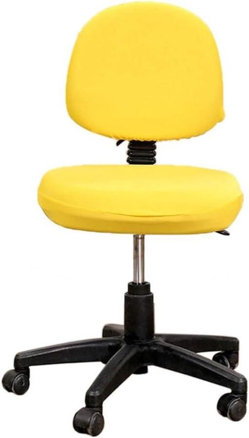 Inovra Plus Universele Gespleten Rekbare Stoelhoes voor Bureaustoel Geel Hoesbescherming en Comfort met 2-Delige Set