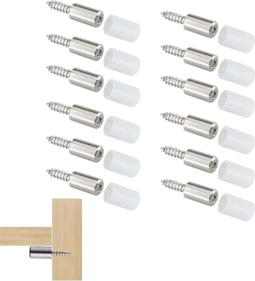 Inovra Plus Zelftappende schroevenhouders voor meubels 36 stuks Kasten en boekenplanken XLWen Wijnkoelers Opslagoplossing