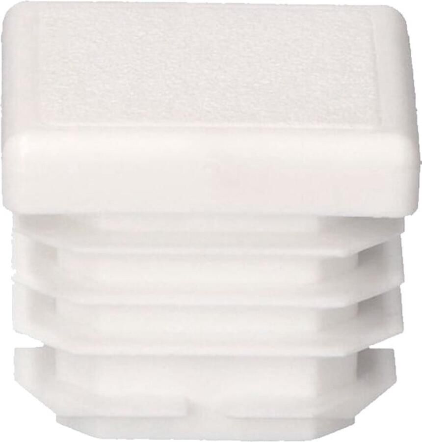 Insteekdop Stoel en Tafel Stoelpootdoppen Insteek Vierkant 25x25mm Wit 16 stuks