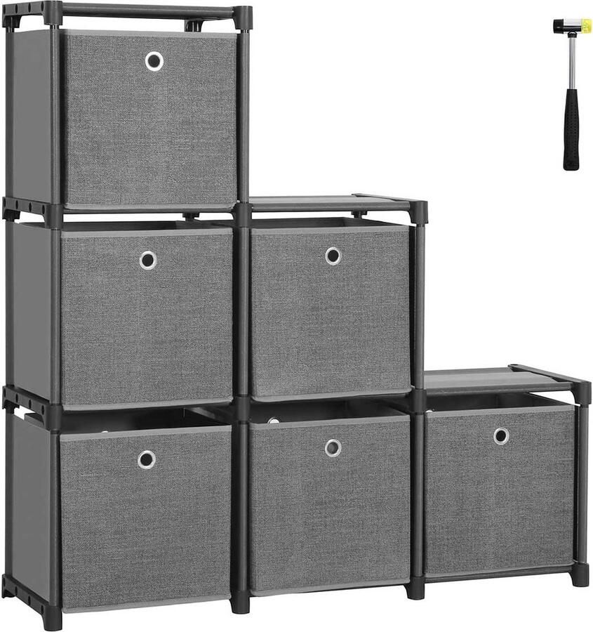 Insteekplank – Met 6 kubussen grijs