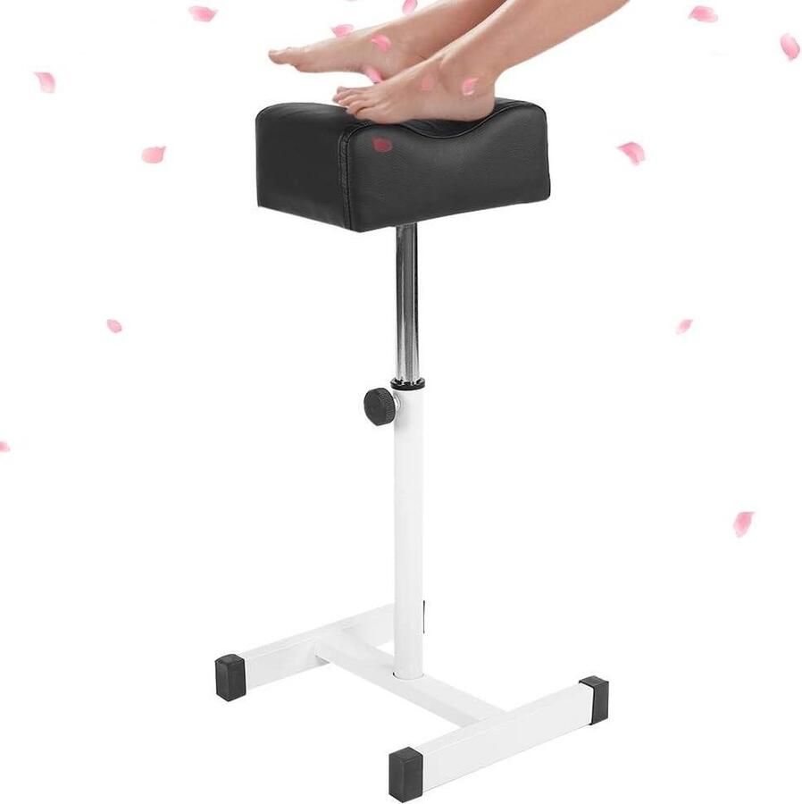 Instelbare pedicure kruk stoel met voetensteun voor schoonheidssalon verstelbare lift kruk met massage voor voet spa manicure stoel met nagel technicus voetverzorging en beensteun 48-68 cm