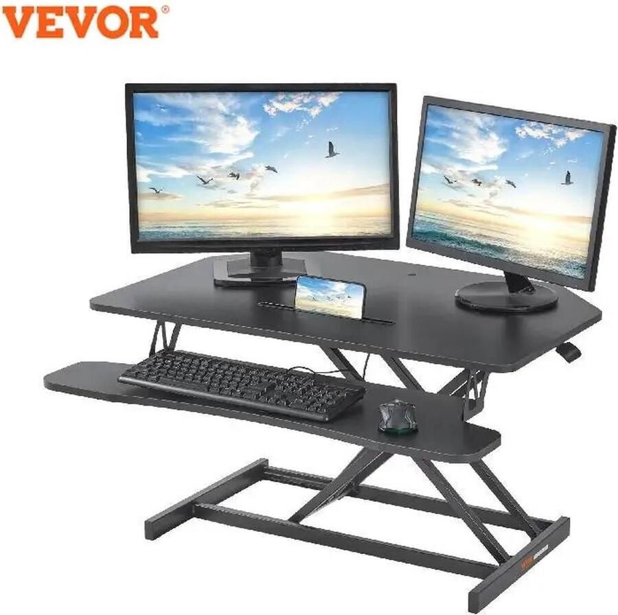 Instinct Dubbel laags Bureau In Hoogte Verstelbaar 80x40cm Computertafel Laptoptafel Bureau - Foto 2