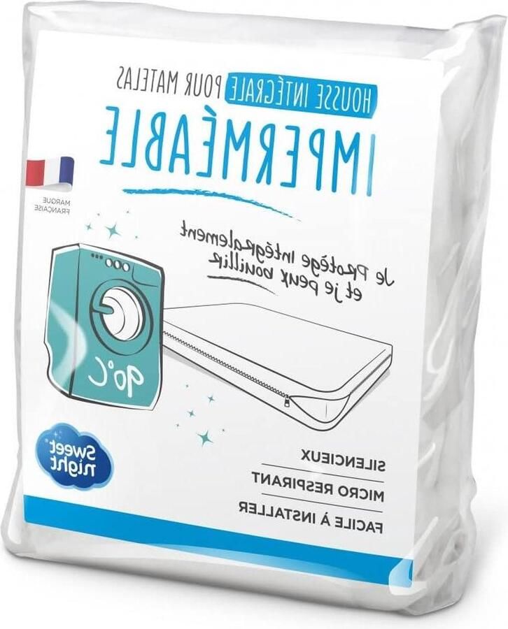 Integrale matrashoes 200 x 200 cm Waterdicht en Micro-ademend Beschermt matras volledig Ritssluiting Sweetnight