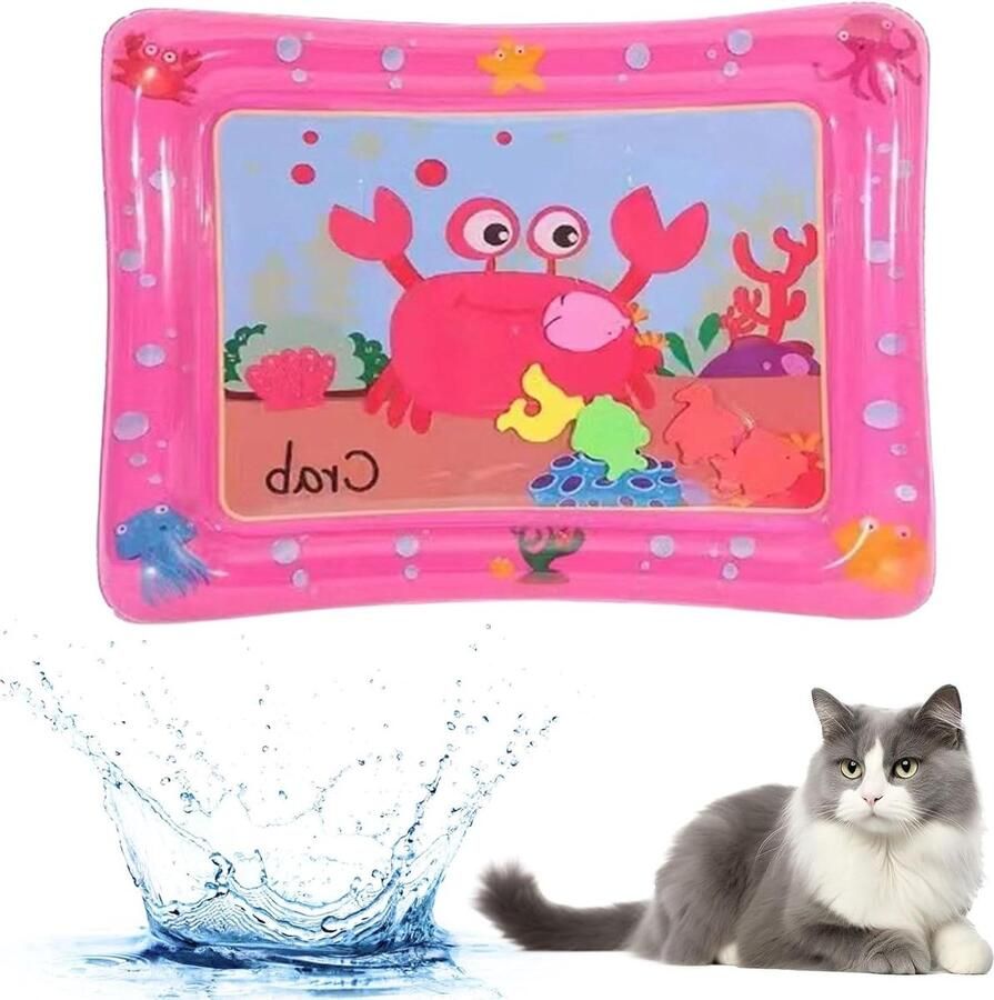 Interactieve sensorische waterspeelmat voor katten zomerwaterspeelgoed veelzijdige watermat voor katten en honden (krabben)