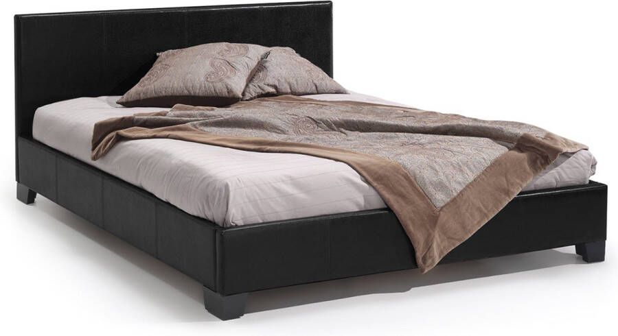Interiax George Bed Stijlvol Comfort in Zwart met lattenbodem (160 x 200 cm) - Foto 3