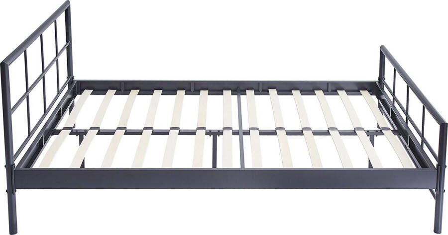 Interiax Lucas Bed Metaal Donkergrijs 160x200 cm Inclusief Lattenbodem - Foto 2