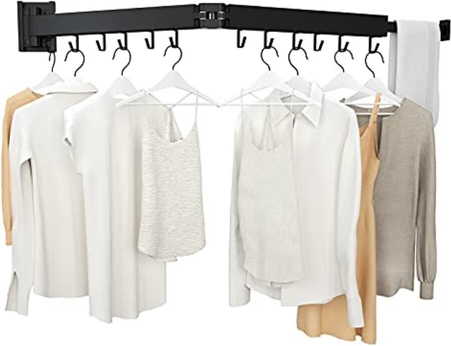 Intrekbaar droogrek voor kleding Ruimtebesparend en duurzaam