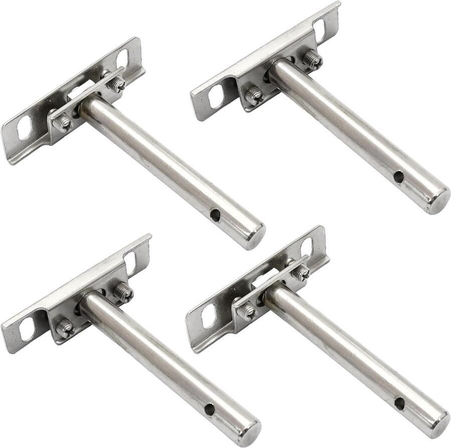 Intrekbare plankdragers wandrek 4 stuks zwart geschikt voor moderne interieurs