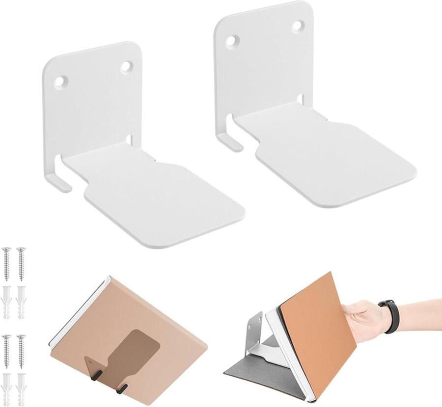 Invisible Bookcase Floating Stainless Steel Shelves for Books Set of 2 Home Office Classroom Storage