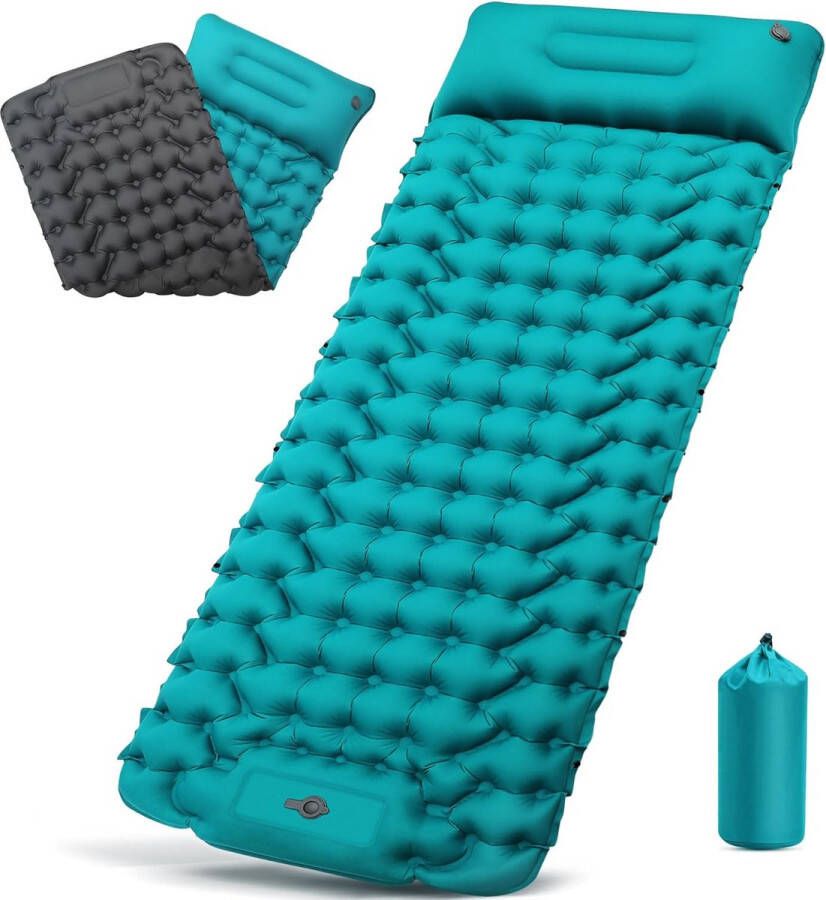 Isomat campingslaapmat met voetperspomp 10 cm dik isolatiemat outdoor luchtmatras zelfopblazend duurzaam waterdicht ultralicht luchtmatras voor tenten wandelen