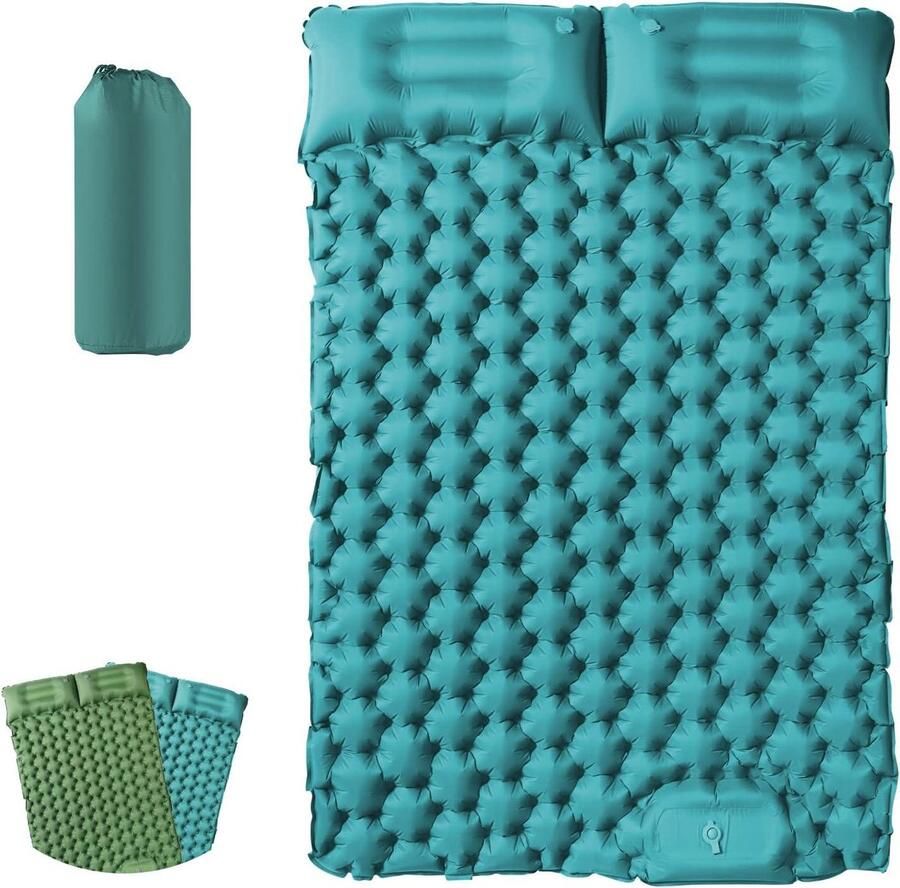 Isomat voor 2 personen zelfopblazend luchtmatras met kussen