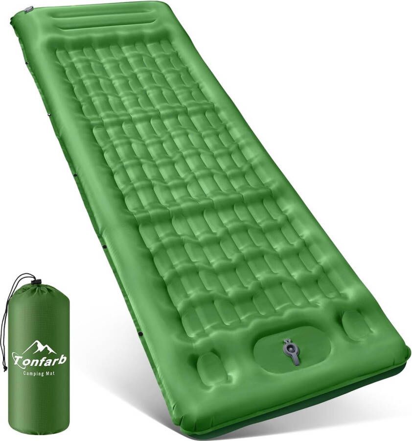 Isomat zelfopblazend 12 cm verdikt opblaasbaar matras met voetdrukpomp ultralicht waterdicht luchtmatras outdoor anti-ripstop slaapmat voor wandelen en strand