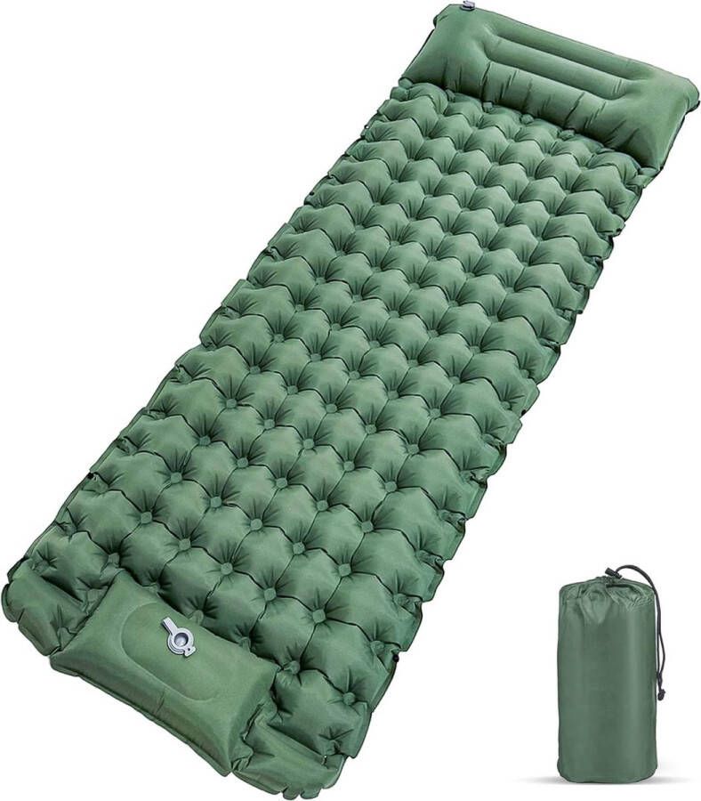 Isomat zelfopblazend voetpers pomp opblaasbare lichte rugzakmat voor wandelingen reizen opvouwbaar duurzaam waterdicht luchtmatras compacte wandelmat