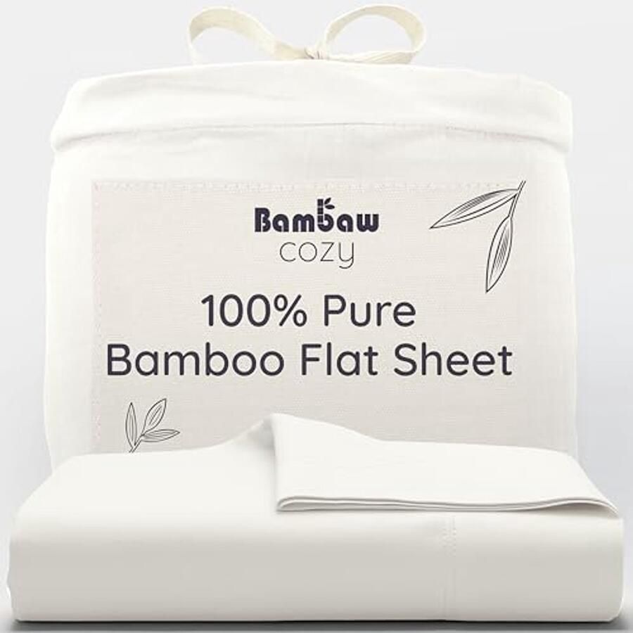 Ivoor Kleurig Bamboe Hoeslaken voor Tweepersoonsbed 160x200 cm Verkoelend en Hypoallergeen