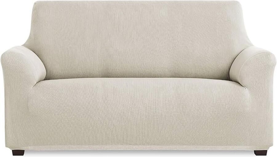 Ivoorkleurige Elastische Bankhoes voor 3-zits van Hooge Kwaliteit