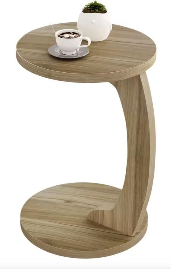 J&R Bijzettafel Kleine bijzettafel Banktafel Eindtafel Basic bijzettafel Naast bank Naast bed Light Oak