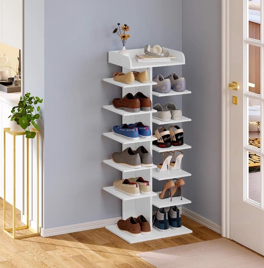 J&R Schoenenrek Ruimtebesparend Opslagkast schoenen Schoen organisator Schoenenkast 12 paar schoenen