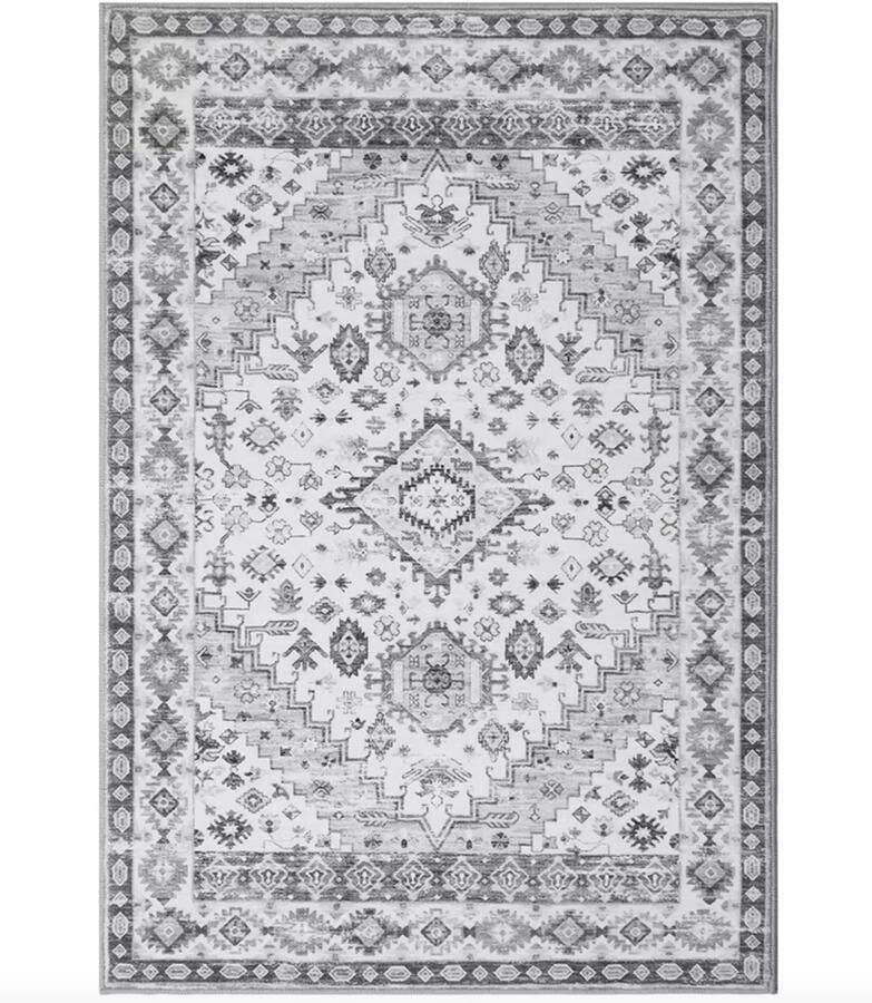 J&R Vloerkleed Tapijt Hoogpolig Matten Woonkamer Zacht Karpet Formaat 160x230 Wasbaar Anti-slip Donkergrijs