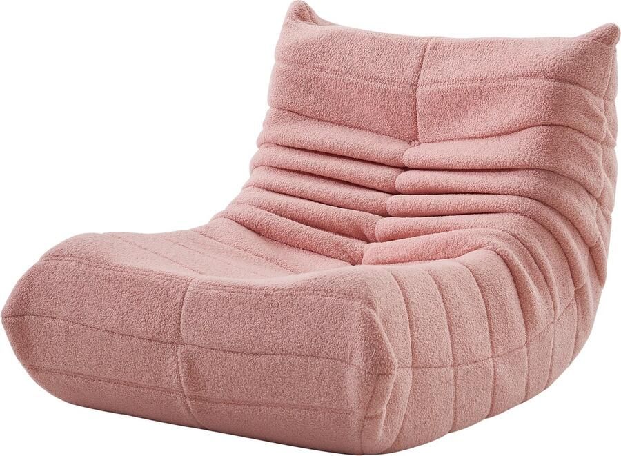 J&R Zitzak Luie stoel Luie bank Fauteuil Wachtkamerstoel Sofa Kinderkamer stoel 1 persoonsbank Roze