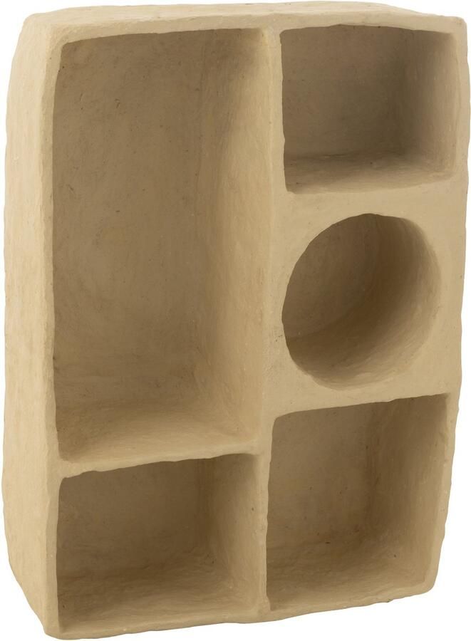 J-Line wandrek Flint papier maché naturel large