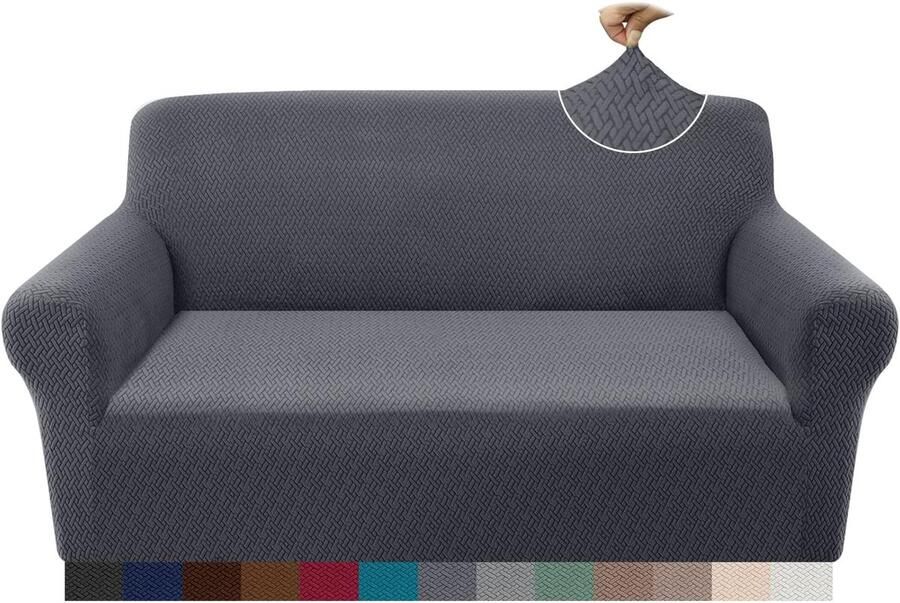 Jacquard bankovertrek voor 2-zitsbank Superzacht en Antislip Universele Elastische Bankhoes voor Honden en Katten