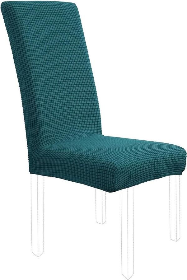 Verbeterde titel: Jacquard stoelhoes van spandex afneembaar en wasbaar geschikt voor hotel party's en banket turquoise kleur