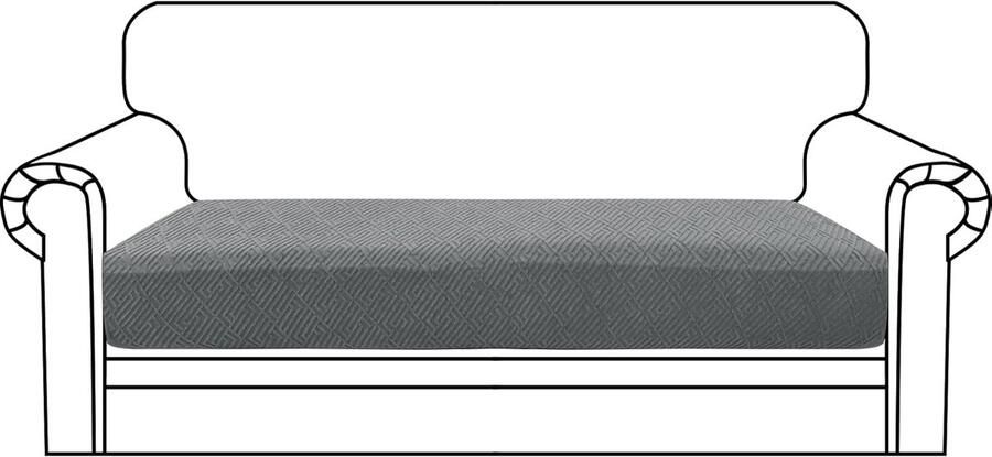 Jacquard Stoelhoes voor 2-zits Sofa Lichtgrijs Elastisch en Duurzaam