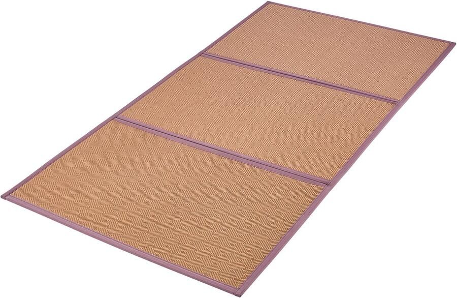 Japanse Tatami Mat 203 2 X 99 1 cm Opvouwbare Handgeweven Tatami Mat van Natuurlijk Rotan. Antislip en Gemakkelijk Schoon te Maken Japanse Tatami-Vloermat