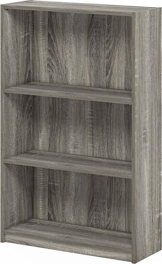 JAYA eenvoudige boekenkast Frans eikengrijs 24 13 x 62 23 x 102 36 cm