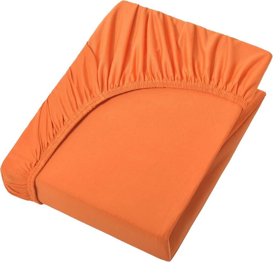 Jersey hoeslaken 100% katoen maten en kleuren Öko-Tex-standaard geschikt voor matrassen tot 40 cm terracotta