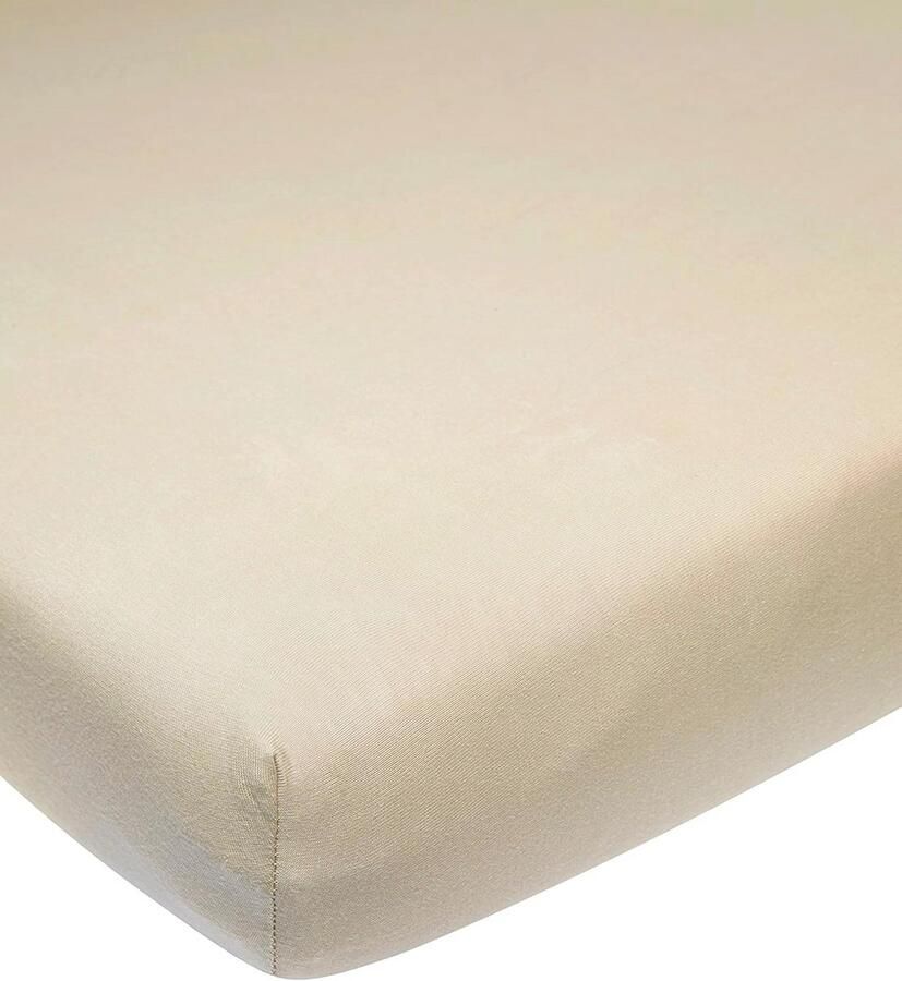 Jersey hoeslaken voor ledikant Zandkleurig 100% Katoen Ademend en Comfortabel