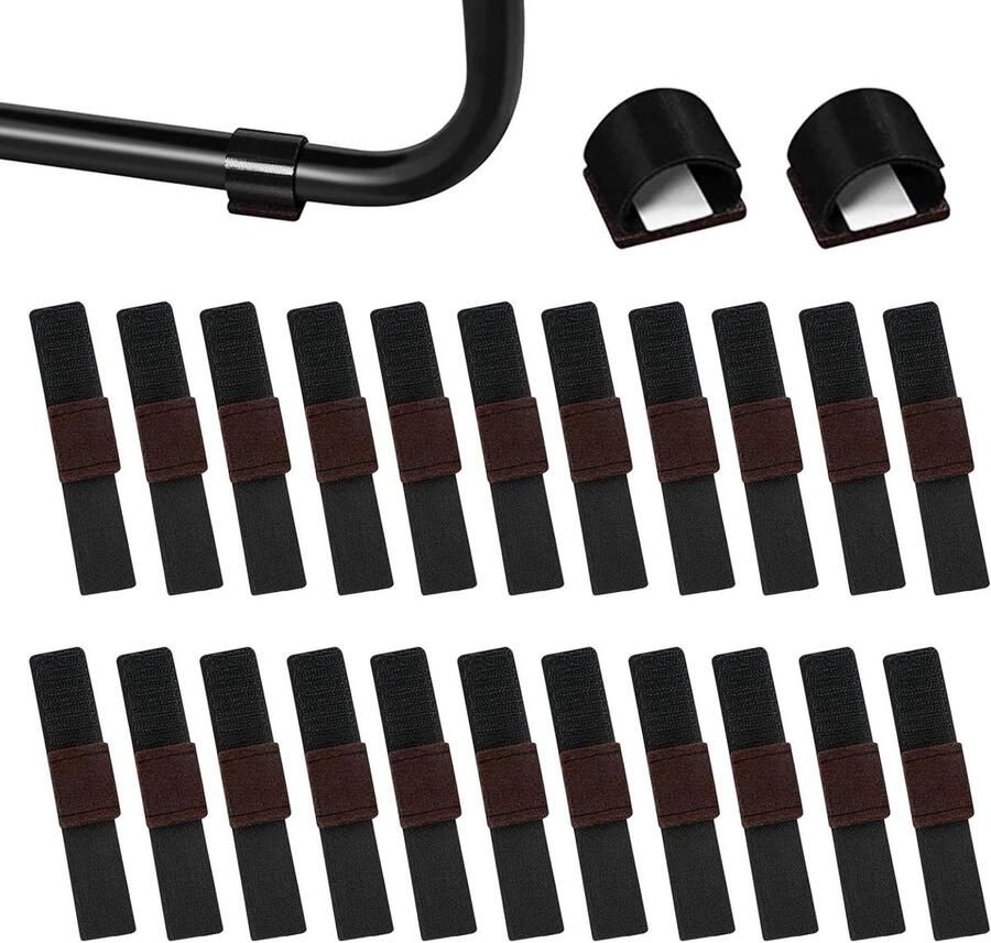 Allecto Premium Pack van 24 Zelfklevende Meubelvilt Doppen voor Stoelen Vloerbescherming Hardhouten Vloeren