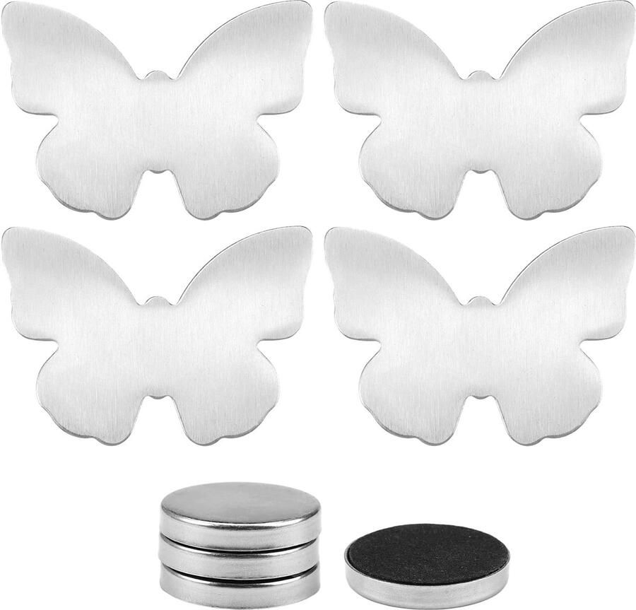 Jinsion 4-pack tafelkleedgewichten met magneet roestvrijstalen tafelkleedgewichten extra zwaar 53 g tafelkleedgewichten voor buiten tafelkleedgewichten voor familiefeesten tuin en picknicks