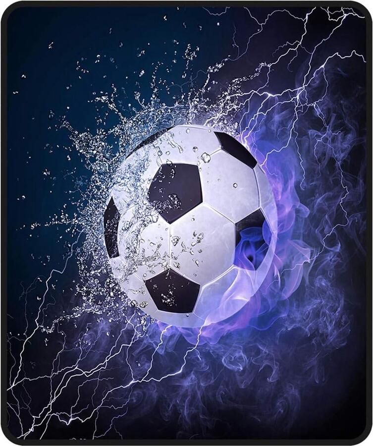 Jongen knuffeldeken 150x200 pluizige deken voetbalcadeaus jongens sherpa deken dubbelzijdige deken dikke bankdeken microvezel banksprei sprei voor bed bank