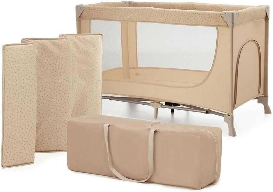Joy 2 reisbed 3-in-1 voor baby's tot 25 kg inklapbaar beige met inlegplanken luiers & aankleedonderlegger Kinderbed