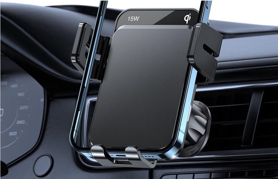 Joyroom JR-ZS219 Autohouders SET met Qi Inductieve Oplader (Zwart)