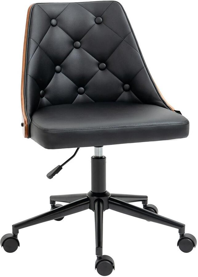 Jurrys Bureaustoel Stoel Bureau Kantoor Draaibaar Hoogte verstelbaar Zwart Met wieltjes Computerstoel